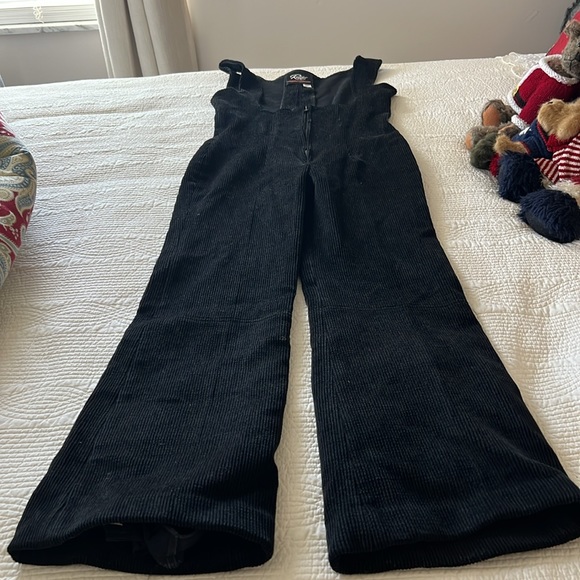 Roffe Corduroy black womens ski pants size 8 - Picture 2 of 5